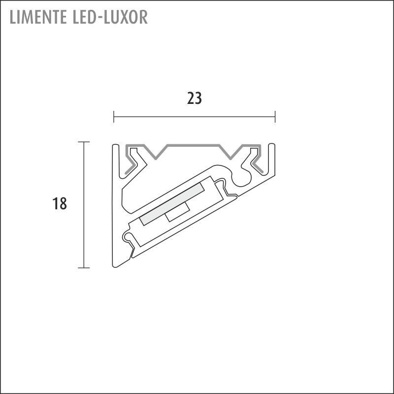 limente Valoprofiili/-nauha led-luxor40com 45w 4000k mu