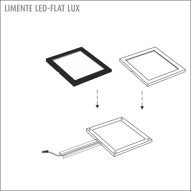 limente Möbelarmatur led-flat12lux 6w 4k va/mu
