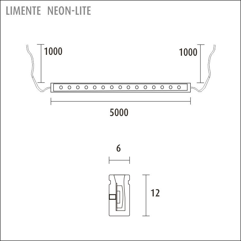 limente Led-ljusslinga neon lite 50w 4000k va