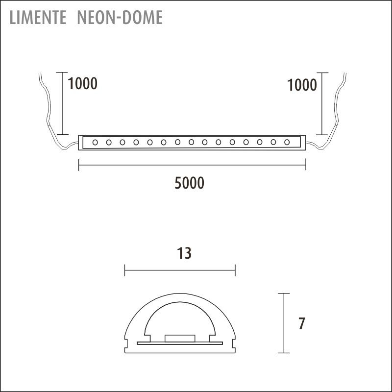 limente Led-ljusslinga neon dome 90w 4000k va