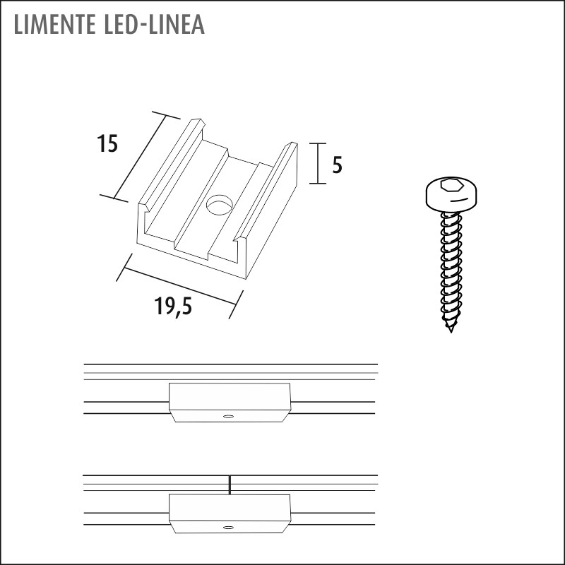 limente Led-list led-linea40lux 57w 3000k mus