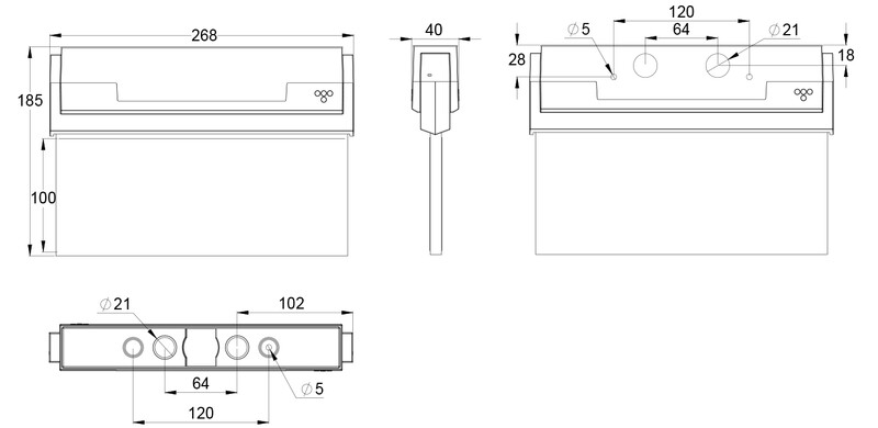 teknoware Exit light opas 80 twt8051wkt 230vac/dc ip44 bl