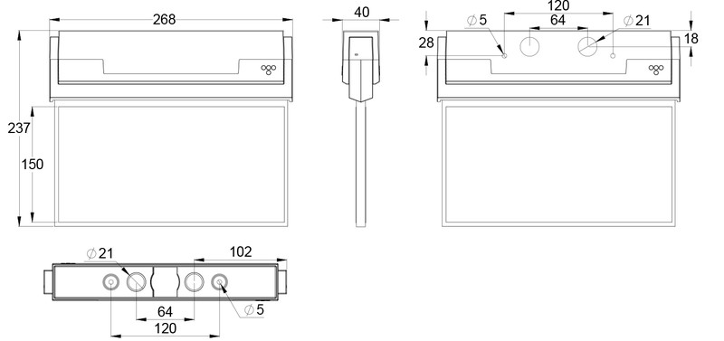 teknoware Opastevalaisin opas 80 twt8071wt 24-230 vac/dc ip43 b