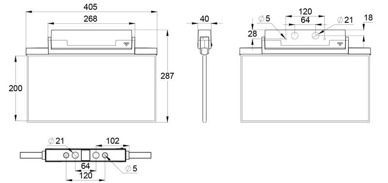 teknoware Opastevalaisin opas 81 twt8141wt 24vac/dc ip43 bl