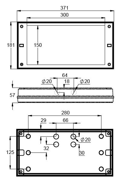 teknoware Opastevalaisin solid exit tws3092wme 230vac ip65 1h