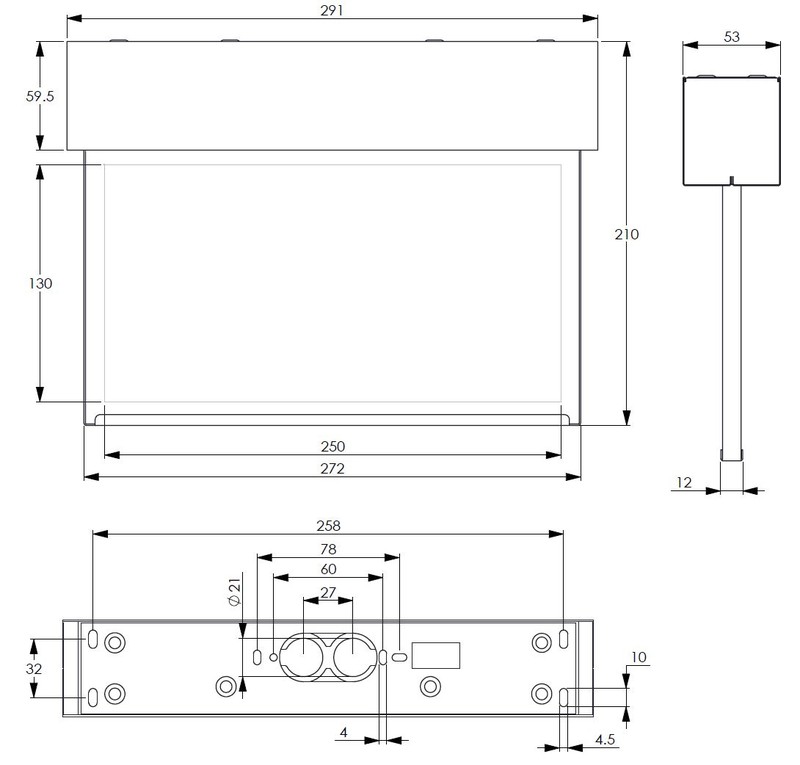 teknoware Exit light twse192wm steel twse192wm 230v, 50/60hz