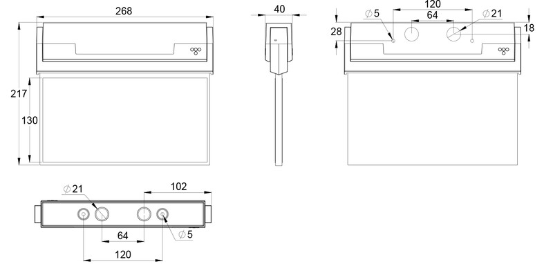 teknoware Hänvisningsarmatur opas 80 tws8092wart 230vac ip44 bl