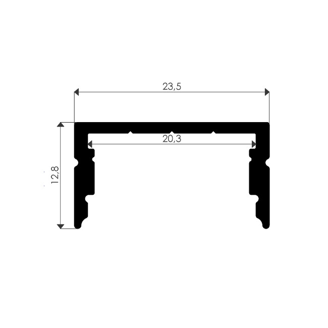 ftlight Led profile premium profile profile 2m, alumiun