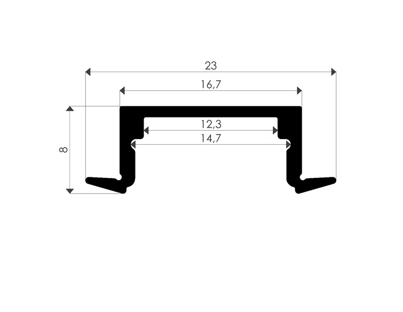 ftlight Led strip premium profile profile corner2m, alumiun