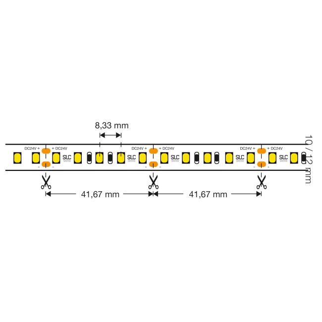 slc Led-strip ultra long 8w 540lm/m 30m ip67 3000k