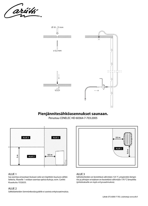 cariitti Valokuituvalaisin sauna led led sarjan kiuaskuitu 2700k 5m