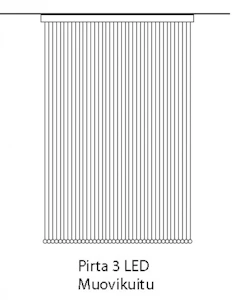 cariitti Fiberbelysningsarmatur pirta led flat 1.2