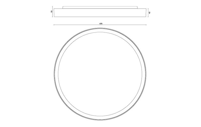 sg armaturen Surface mounted luminaire disc 480 4000k sen wh