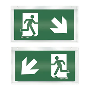 esylux Exit sign luminaire slx slx 24 symbol 2-side d r l
