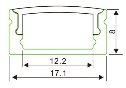 arten Led strip 2m black profile