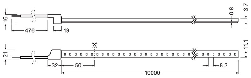 osram Led-ljusslinga linearl. flex lfp800s-g5-827-10 c
