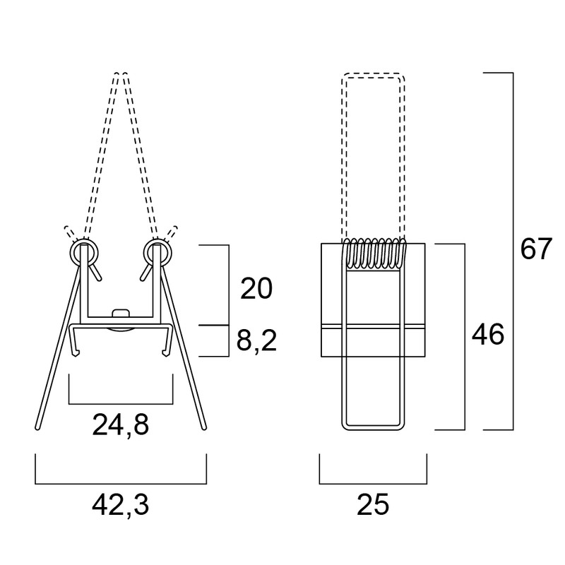 sylvania Mechanical accessories al 0022646 rec. clip holder pair