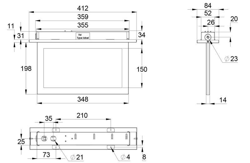 teknoware Opastevalaisin silver y6851wk143 230v 30m o/v 2-p