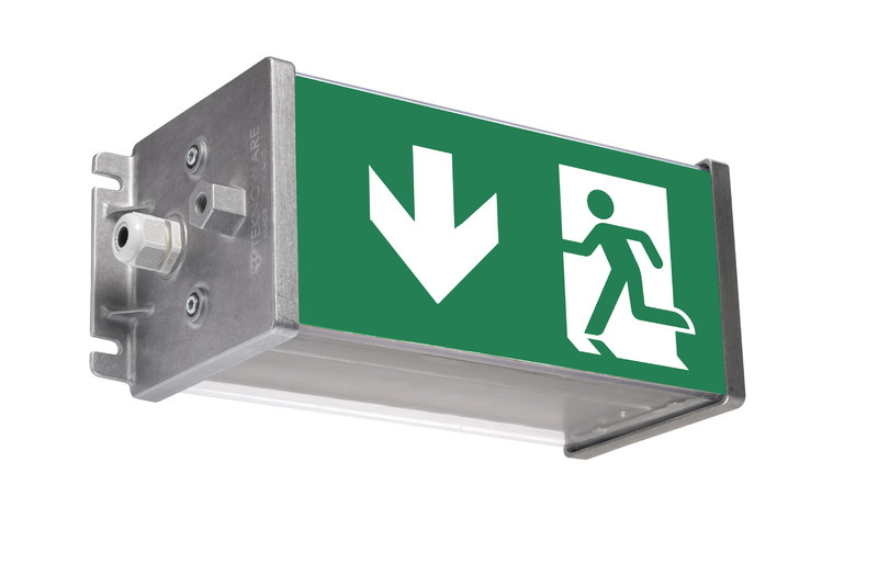 teknoware Opastevalaisin robust exit twt9651wk 230v ip67