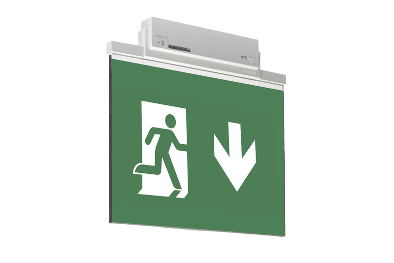 teknoware Exit light opas 81 tws8192wa 230vac 60m left 1-s