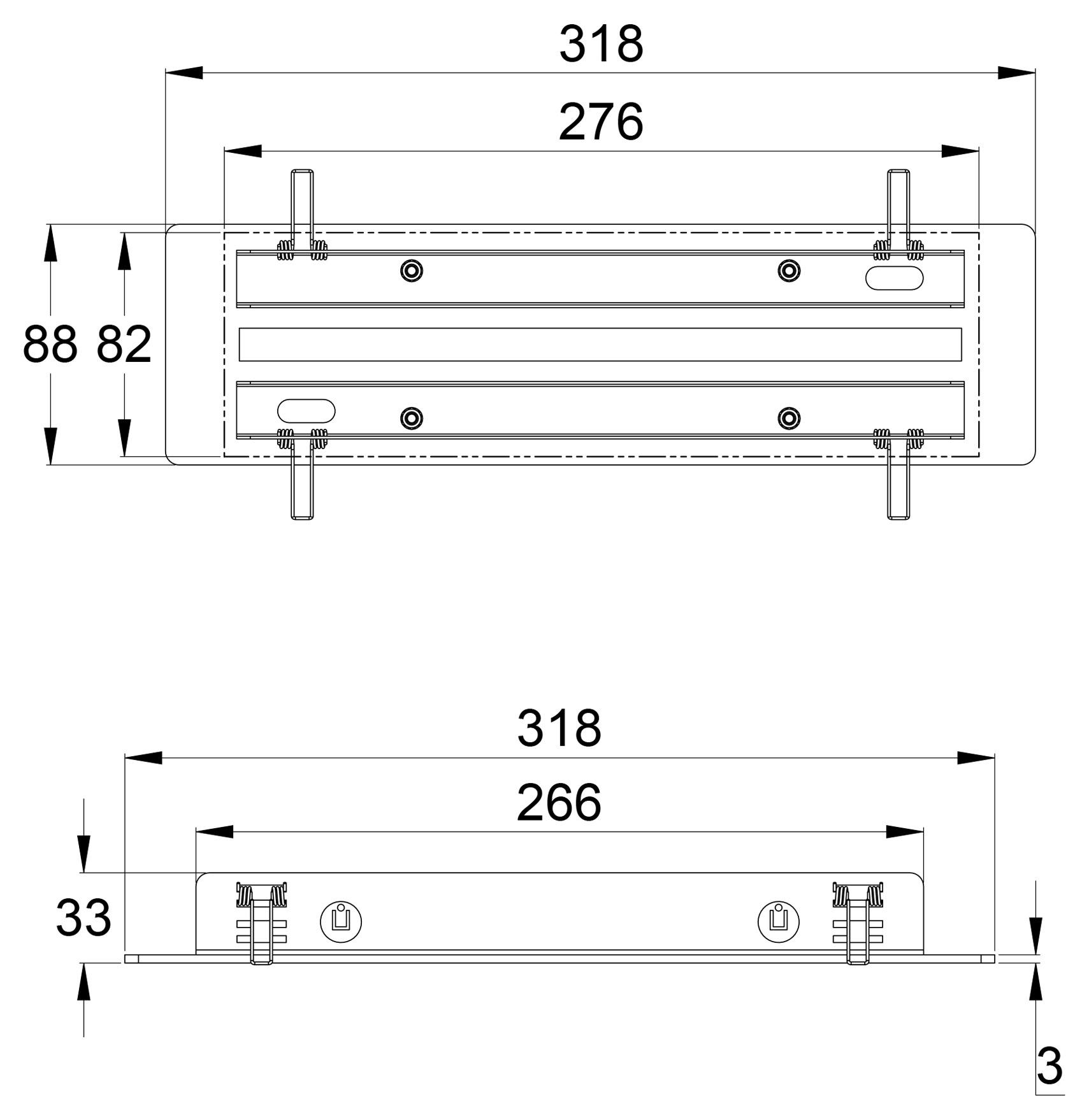 teknoware Mechanical accessories twt8006 recess mounting frame
