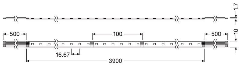 osram Led-ljusslinga linearl. flex lf700rgbw-g1-827-06 v2