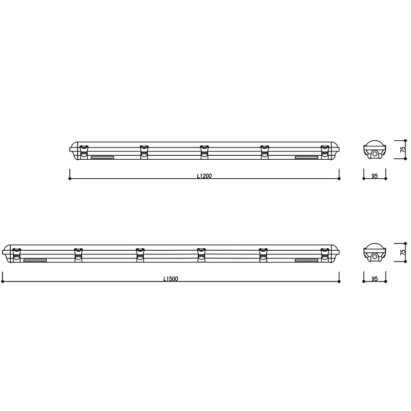 ftlight Teollisuusvalaisin suljettu 60w 130lm/w ip65 3cct