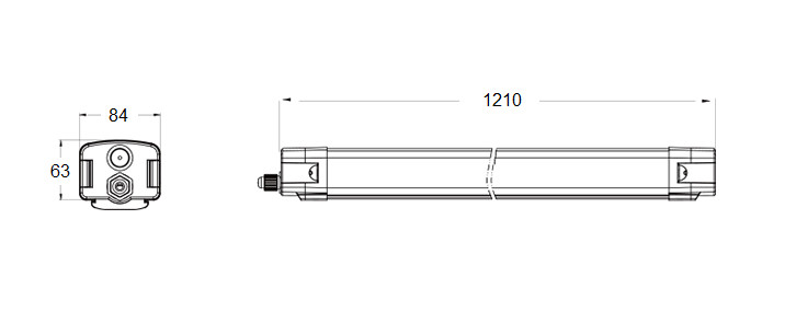 ledimo Kapslad industriarmatur easy ip65 40w 1200 965 120d