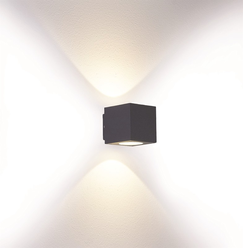 nordtronic Outd. wall/ceiling lu. cianna ip54 2x3w230vac66-123lm 3000gr
