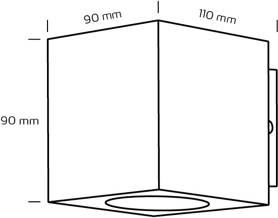 nordtronic Outd. wall/ceiling lu. cianna ip54 2x3w230vac66-123lm 3000gr