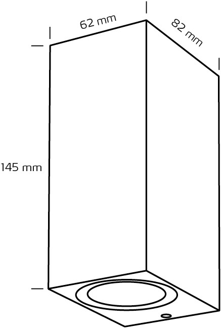 nordtronic Seinävalaisin ulko liona ip54 2x8w230vac 475lm 3000k gr