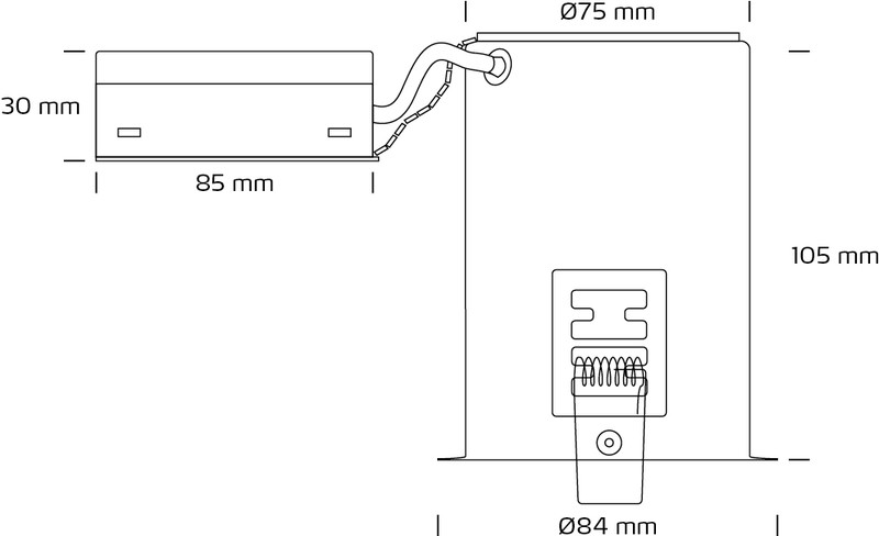 nordtronic Downlight giada ip44 7,5 220-240v 50 ba gu10
