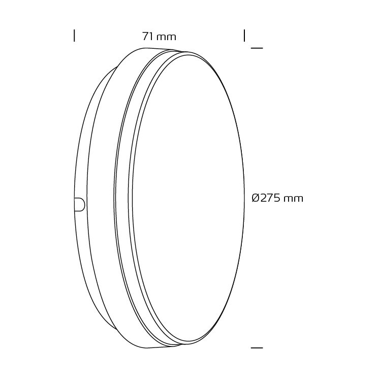 nordtronic Outd. wall/ceiling lu. adriano ip54 18w 3000k/4000k wh sens