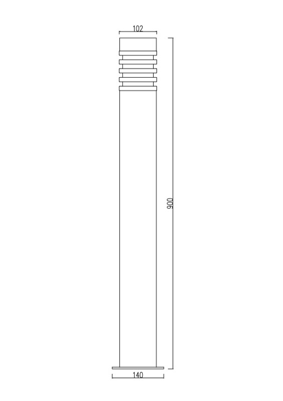 ftlight Pollararmatur lucas 900mm e27 grey