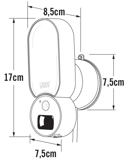 konstsmide Väggarmatur smartlight 7892-750 ip54 12v