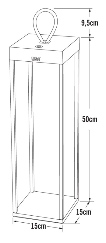konstsmide Sisustusvalaisin ravello 7812-750 ip54 50 cm mu