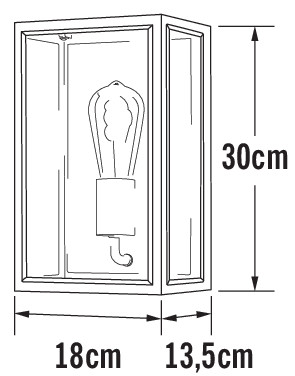 konstsmide Seinävalaisin ulko carpi 7347-758 ip44 e27 mu/mes