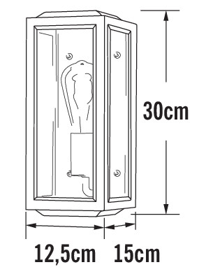 konstsmide Väggarmatur carpi 7348-800 ip44 e27 brs