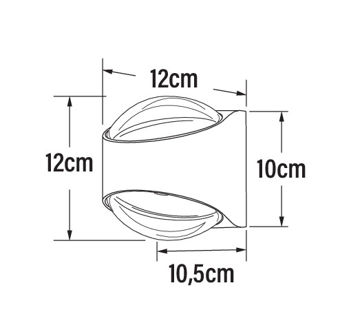 konstsmide Väggarmatur bitonto 7884-370 ip54 ant