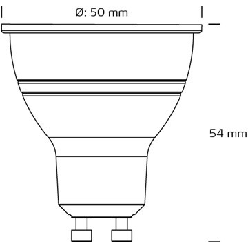 nordtronic Spotlight lamp 5,5w/930 400lm gu10 dim