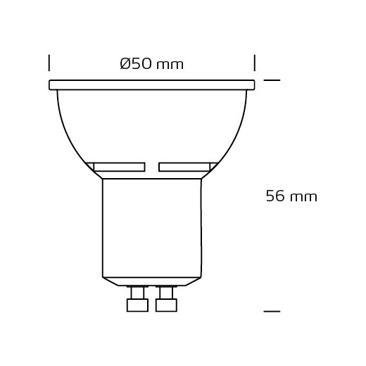 nordtronic Spotlight lamp 5w/940 370lm gu10 dim wh