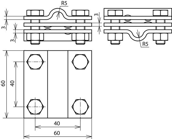 dehn+söhne Connector dehnearthing cross connector 8-10mm