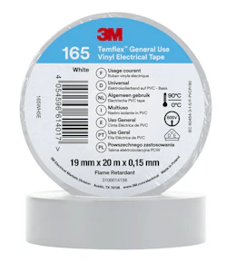 3m Electrical tape temflex 165 vinyl 19mm x 20m white