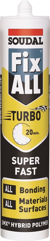 LIIMAMASSA SOUDAL FIX ALL TURBO 290ML MUSTA