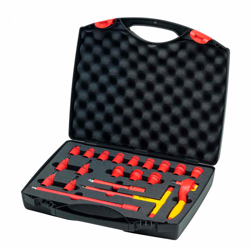 wiha Socket wrench set wiha 3/8 vde 21-os.