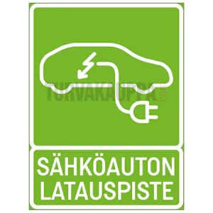 turvakauppa Vägmärke laddning för elbil