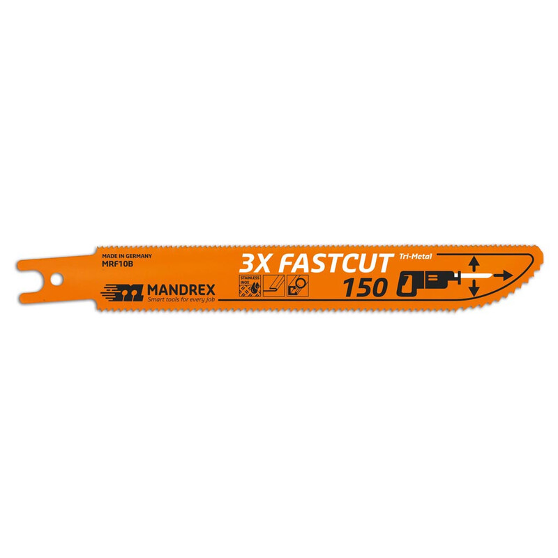 SABRE SAW BLADE MANDREX 150MM 3X FASTCUT FOR METAL