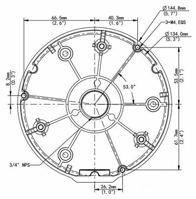 unv Camera accessory junction box dome ipc323x