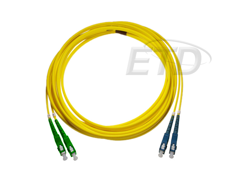 etd Connecting cable-fibre 2sc/apc - 2sc/upc sm 15 m oval