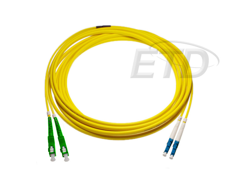 etd Koppling-fiber 2sc/apc - 2lc/upc sm 15 m oval